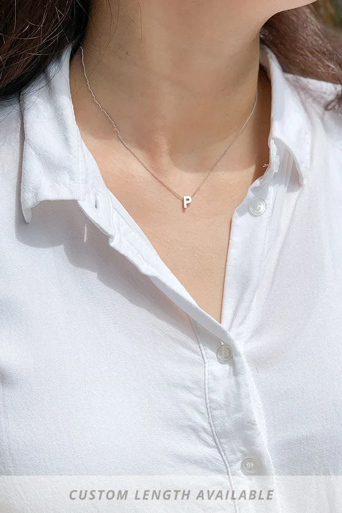 Initial Necklace in Silver