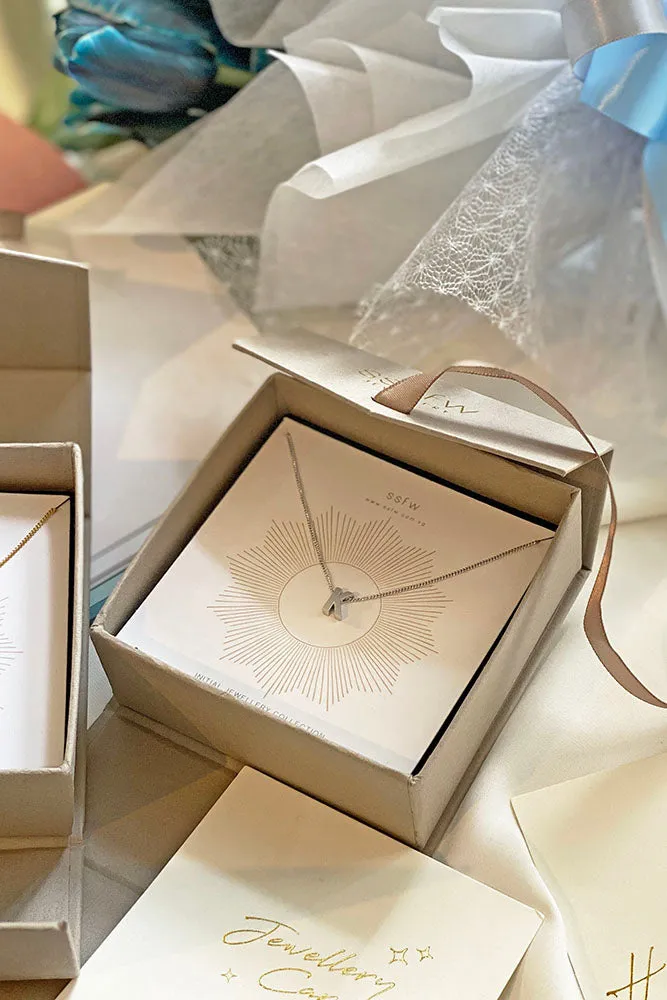 Initial Necklace in Silver