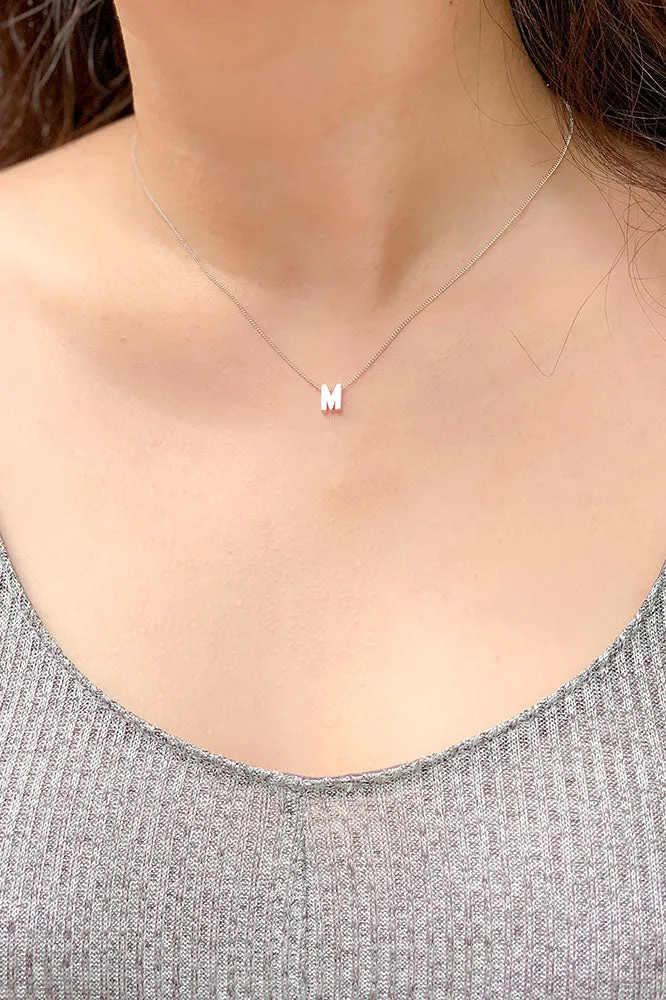 Initial Necklace in Silver