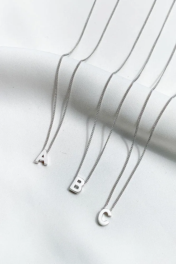 Initial Necklace in Silver