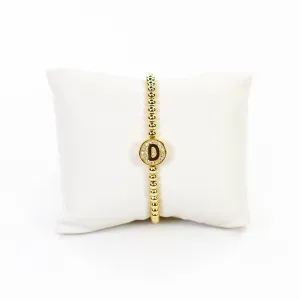 Initial Simulated Diamond Bracelet: D