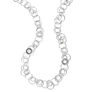 IPPOLITA Sterling Silver Classico Crinkle Hammered Jet Set Necklace - SN1762