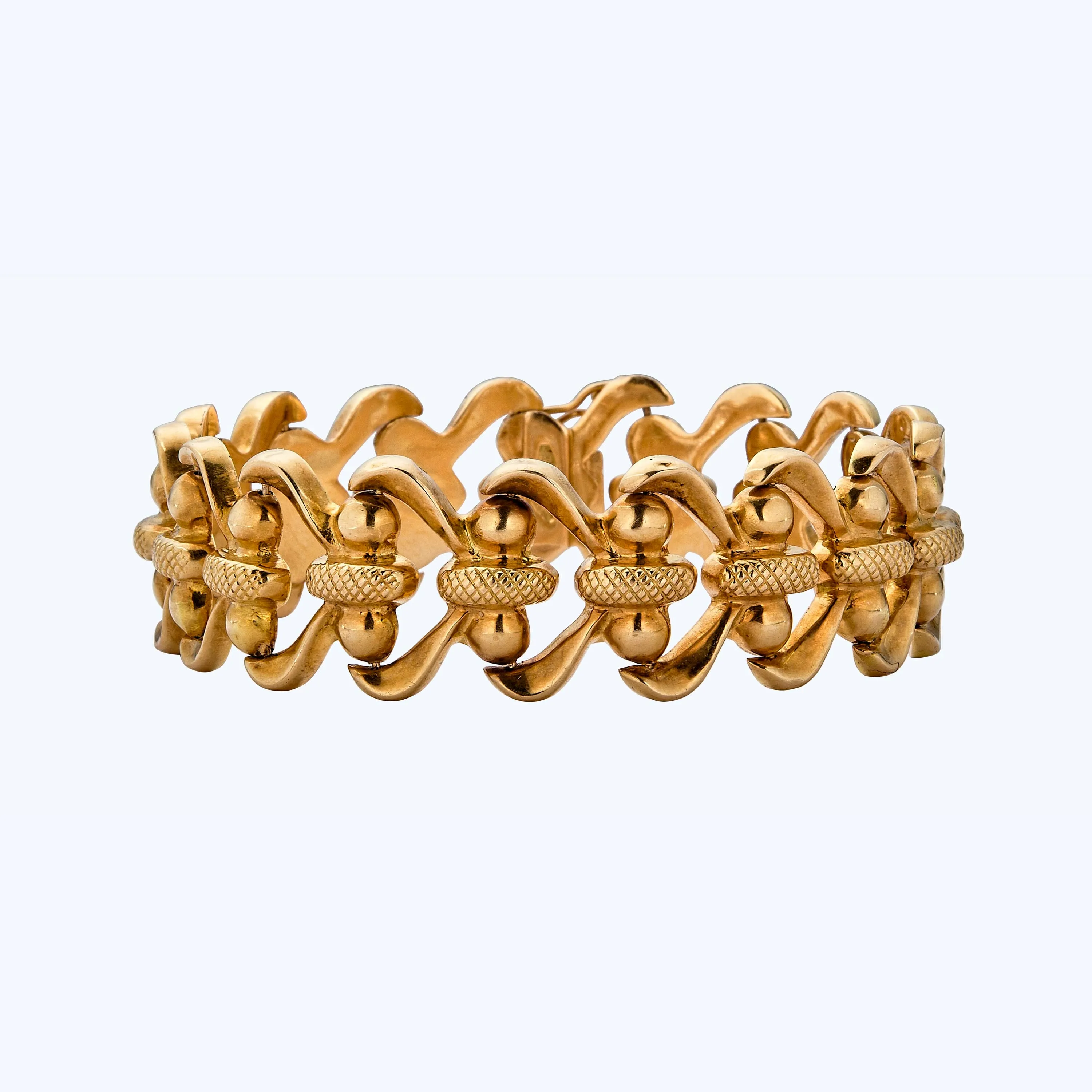 Italian 18K Yellow Gold Link Bracelet