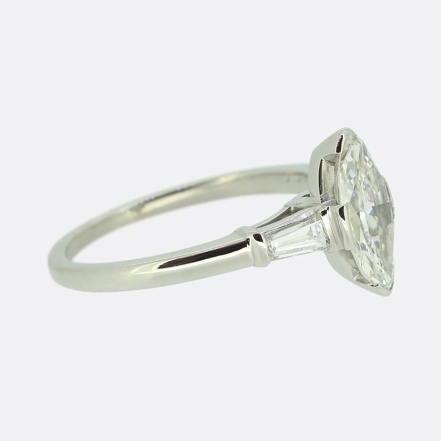 J.E Caldwell & Co. 1.30 Carat Marquise Cut Diamond Engagement Ring
