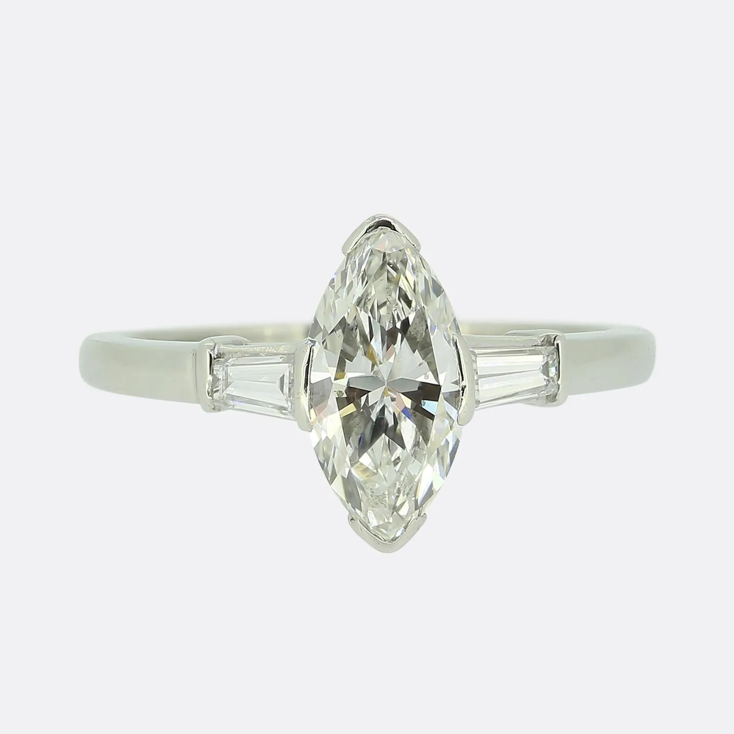 J.E Caldwell & Co. 1.30 Carat Marquise Cut Diamond Engagement Ring