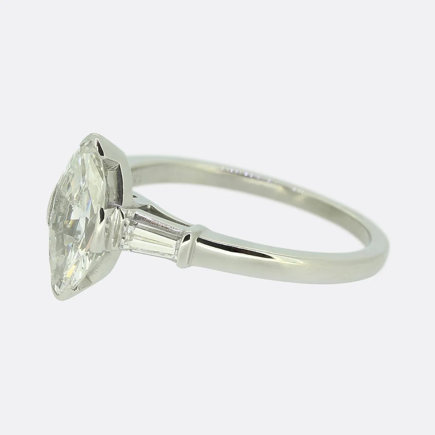 J.E Caldwell & Co. 1.30 Carat Marquise Cut Diamond Engagement Ring