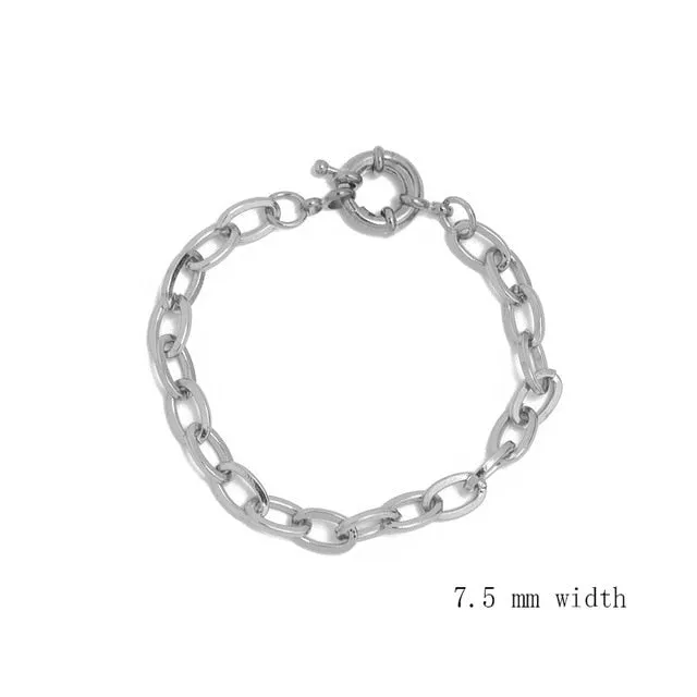 JUWANG 2020 New Simplicity Chain Bracelets For Women Men Handmade DIY O-link Link Bracelet Fashion Jewelry For Party Decoration