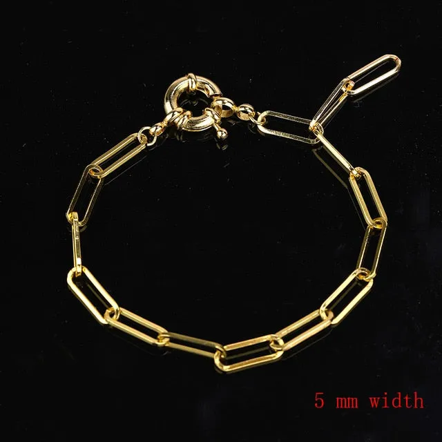 JUWANG 2020 New Simplicity Chain Bracelets For Women Men Handmade DIY O-link Link Bracelet Fashion Jewelry For Party Decoration