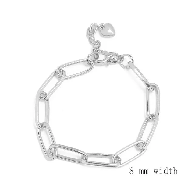 JUWANG 2020 New Simplicity Chain Bracelets For Women Men Handmade DIY O-link Link Bracelet Fashion Jewelry For Party Decoration