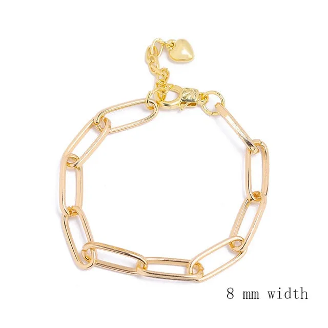 JUWANG 2020 New Simplicity Chain Bracelets For Women Men Handmade DIY O-link Link Bracelet Fashion Jewelry For Party Decoration