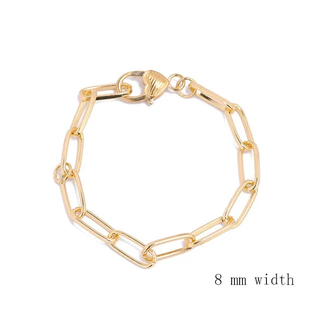 JUWANG 2020 New Simplicity Chain Bracelets For Women Men Handmade DIY O-link Link Bracelet Fashion Jewelry For Party Decoration