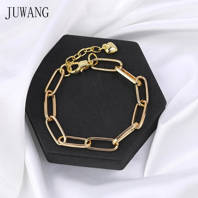 JUWANG 2020 New Simplicity Chain Bracelets For Women Men Handmade DIY O-link Link Bracelet Fashion Jewelry For Party Decoration
