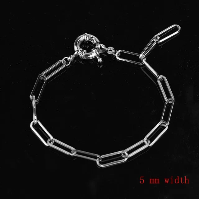 JUWANG 2020 New Simplicity Chain Bracelets For Women Men Handmade DIY O-link Link Bracelet Fashion Jewelry For Party Decoration