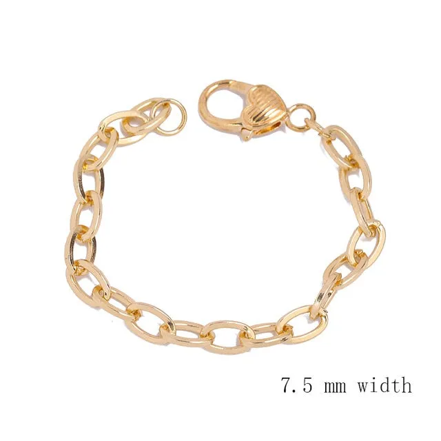 JUWANG 2020 New Simplicity Chain Bracelets For Women Men Handmade DIY O-link Link Bracelet Fashion Jewelry For Party Decoration