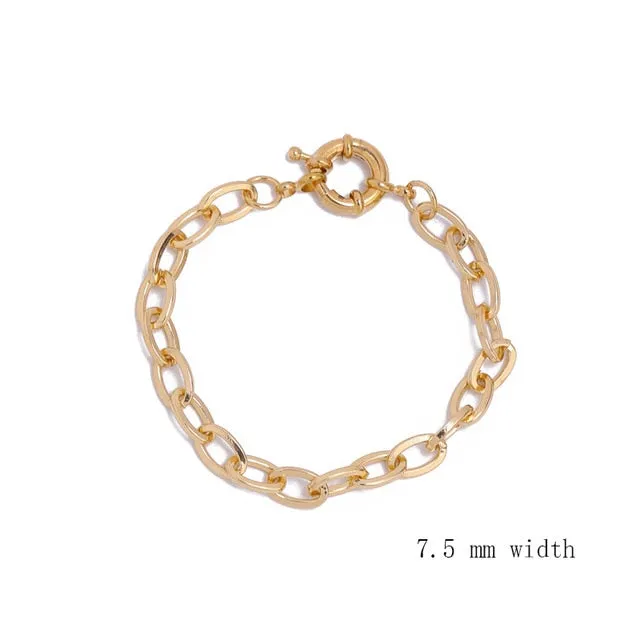 JUWANG 2020 New Simplicity Chain Bracelets For Women Men Handmade DIY O-link Link Bracelet Fashion Jewelry For Party Decoration