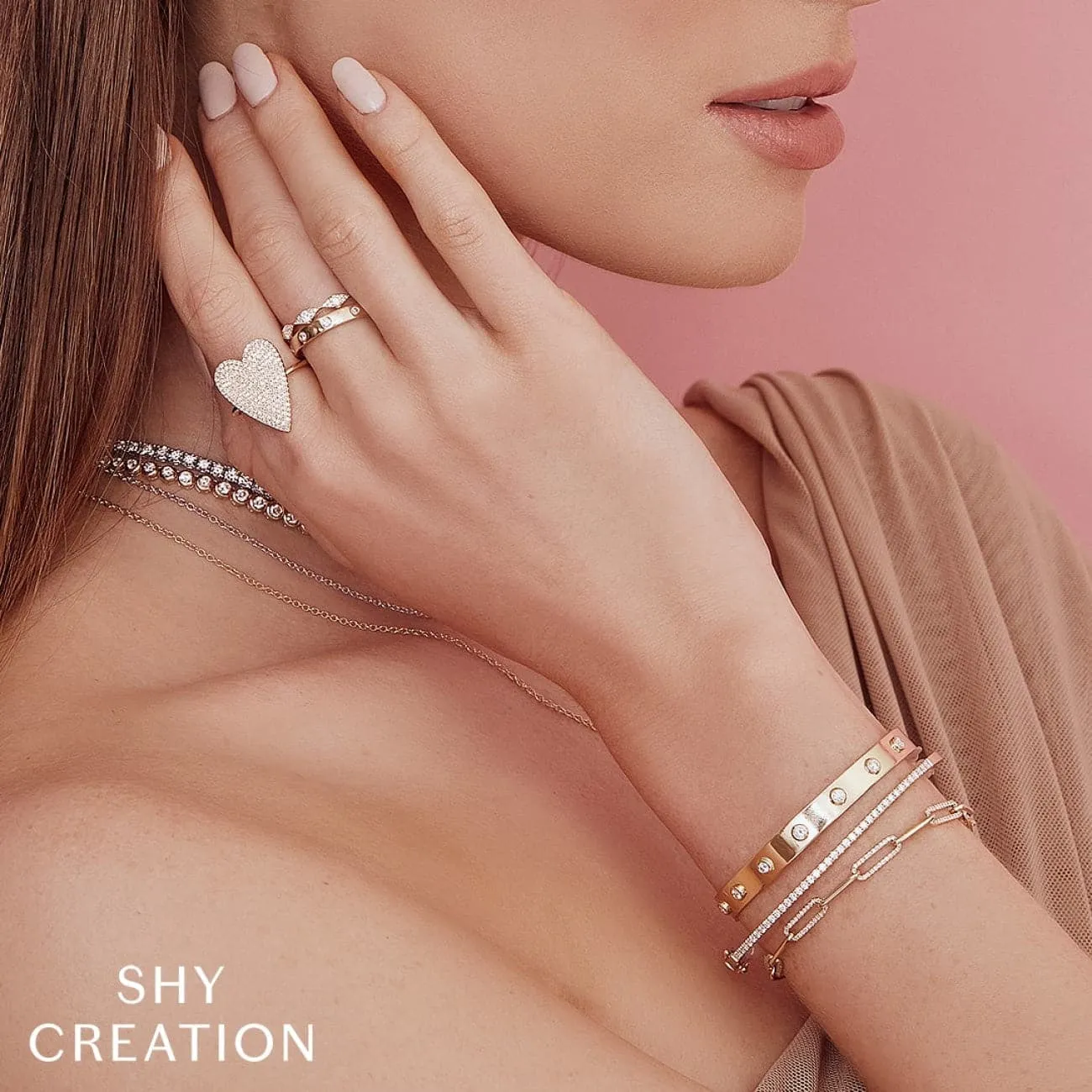 Kate 14K Yellow Gold Diamond Bangle Bracelet