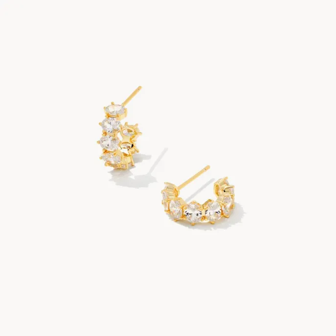 Kendra Scott Cailin Huggie Earrings - Crystal