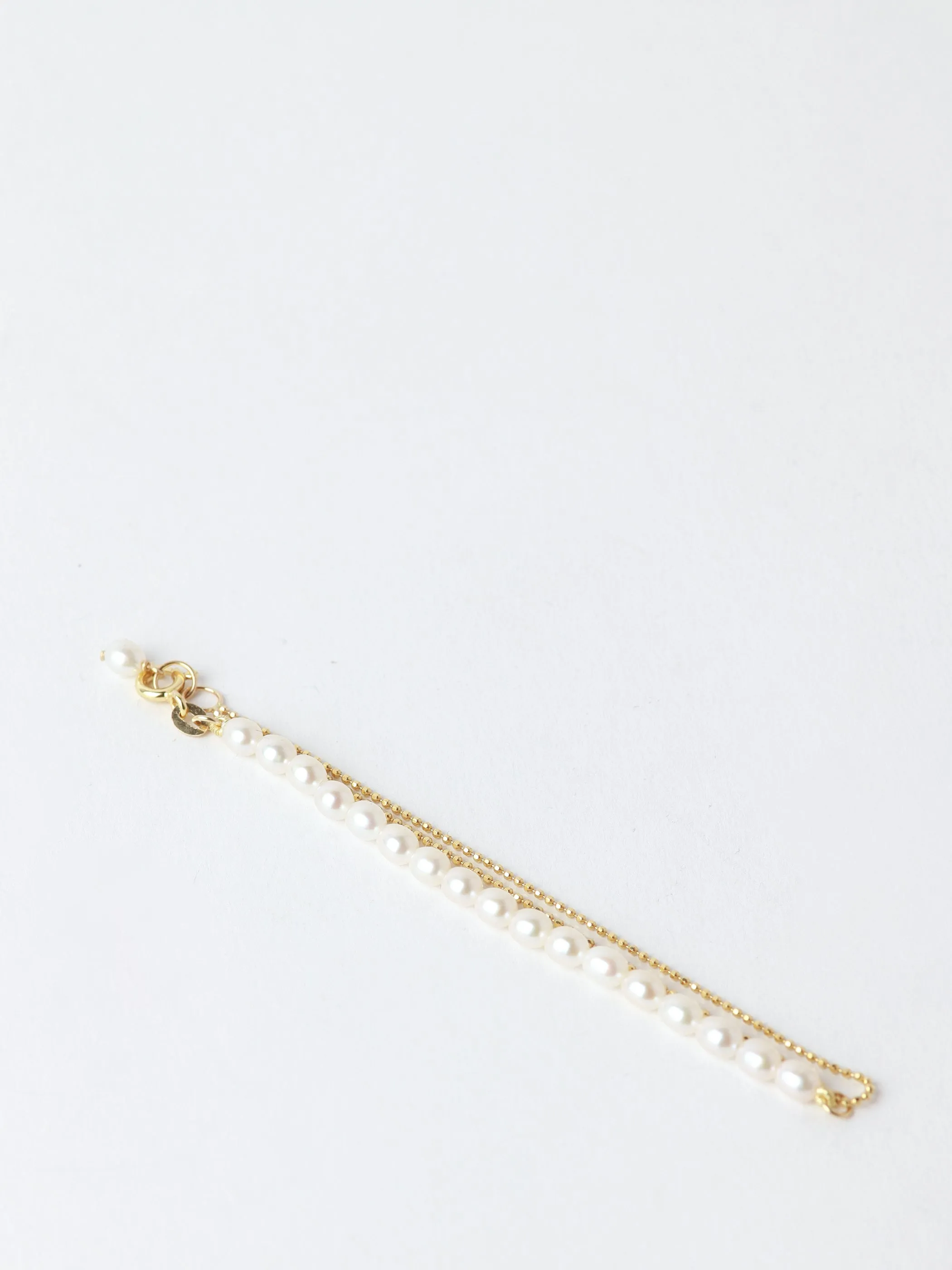 Keshi Pearl Bead Chain Bracelet