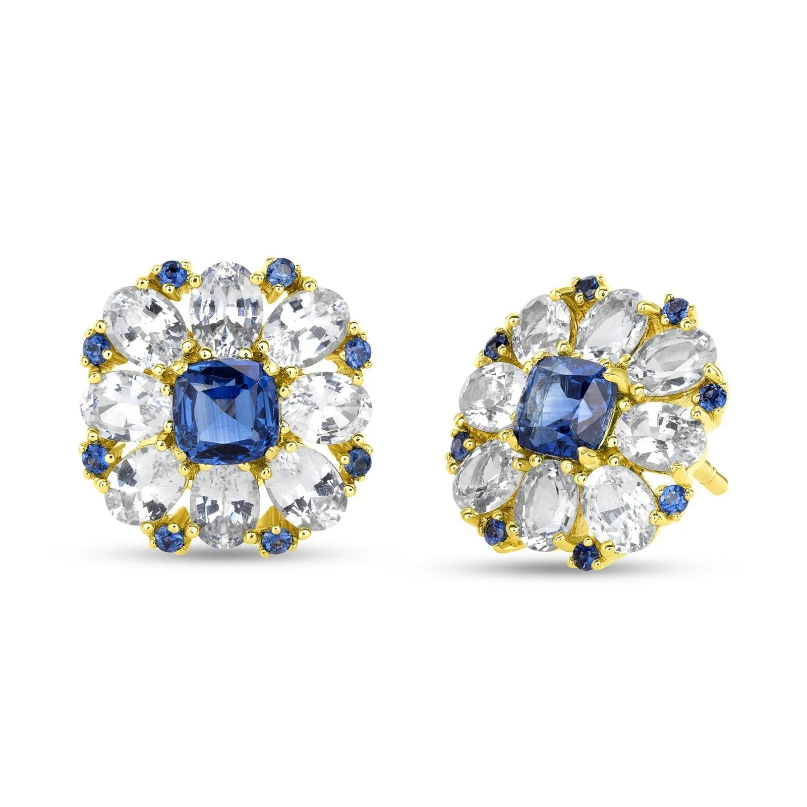 Lady Diana Kyanite and White Sapphire Earrings