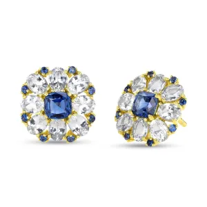 Lady Diana Kyanite and White Sapphire Earrings