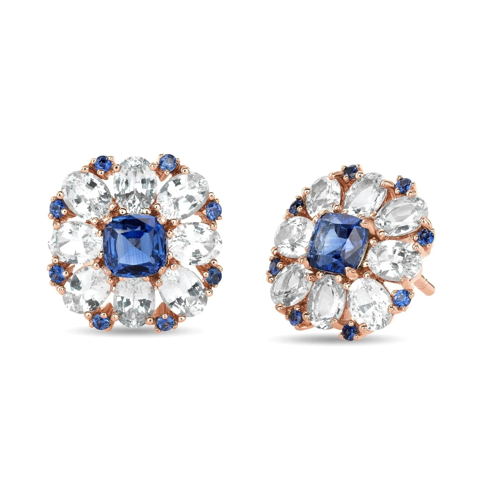 Lady Diana Kyanite and White Sapphire Earrings