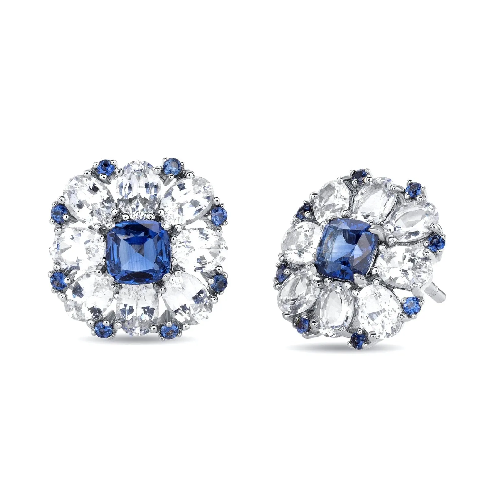 Lady Diana Kyanite and White Sapphire Earrings