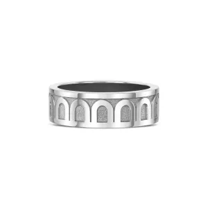 L'Arc de DAVIDOR MM Ring, Platinum with Satin Finish