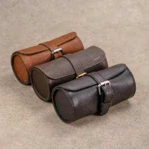 Leather Watch Case Roll for Travel.