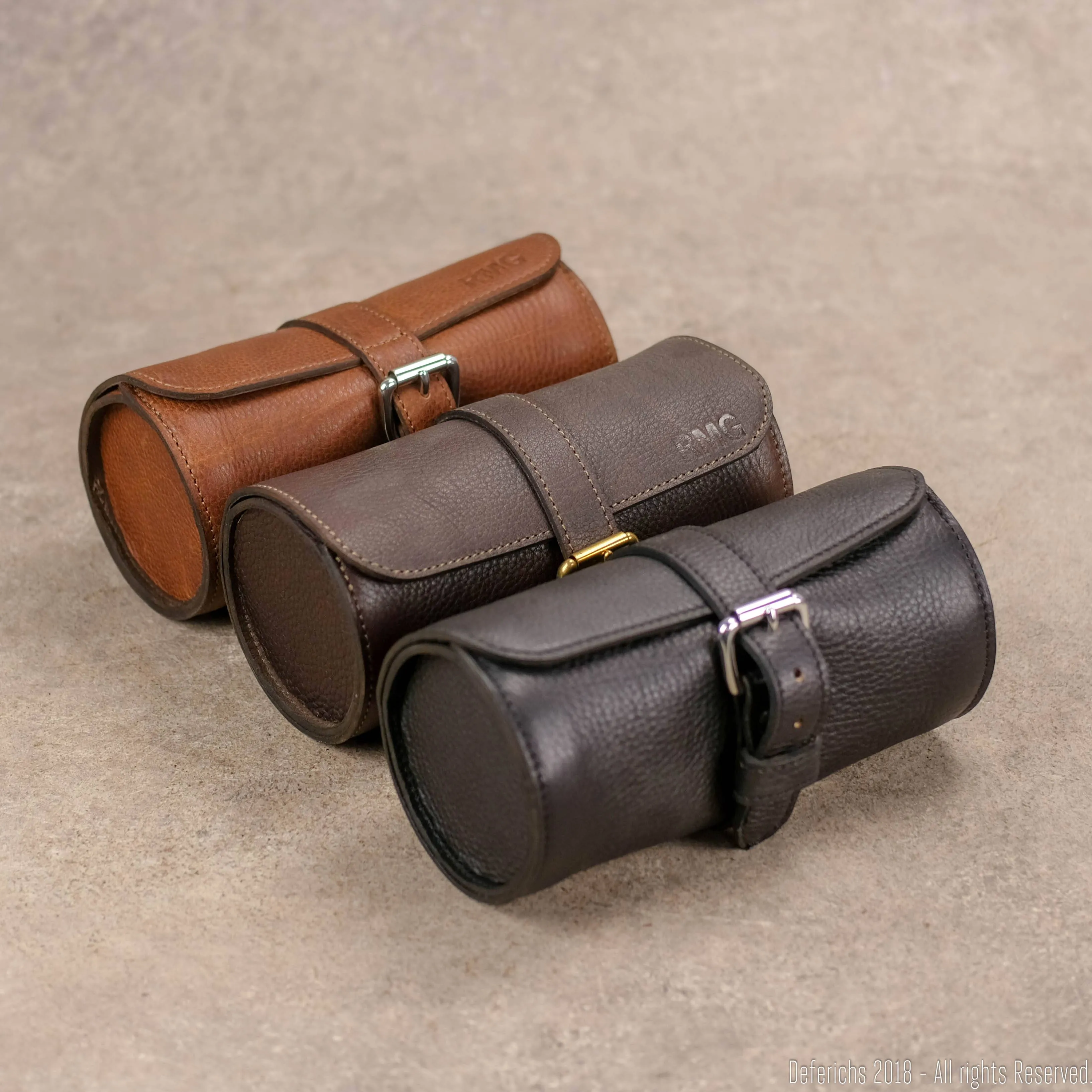 Leather Watch Case Roll for Travel.