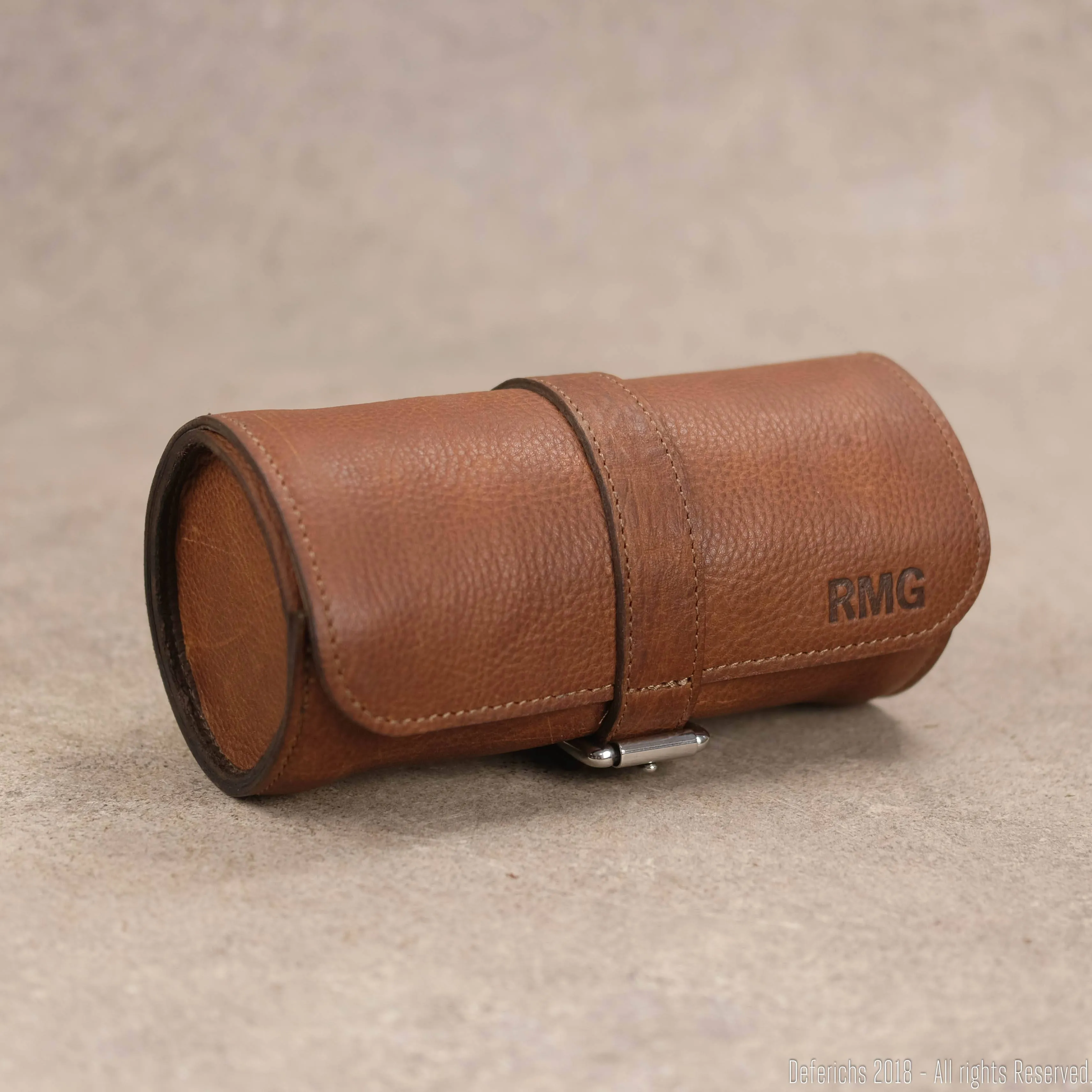 Leather Watch Case Roll for Travel.
