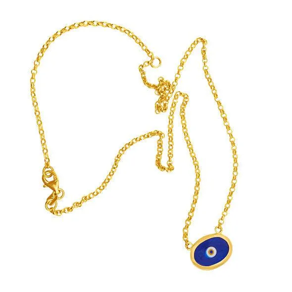Lilac Protection Juju Evil Eye Choker in 18K Gold