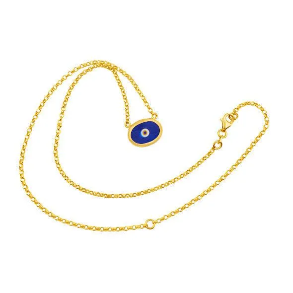 Lilac Protection Juju Evil Eye Choker in 18K Gold
