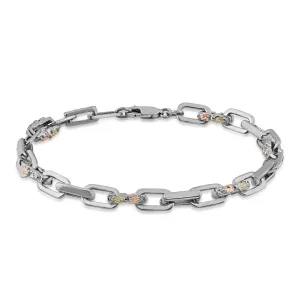 Links of Love - Sterling Silver Black Hills Gold Bracelet