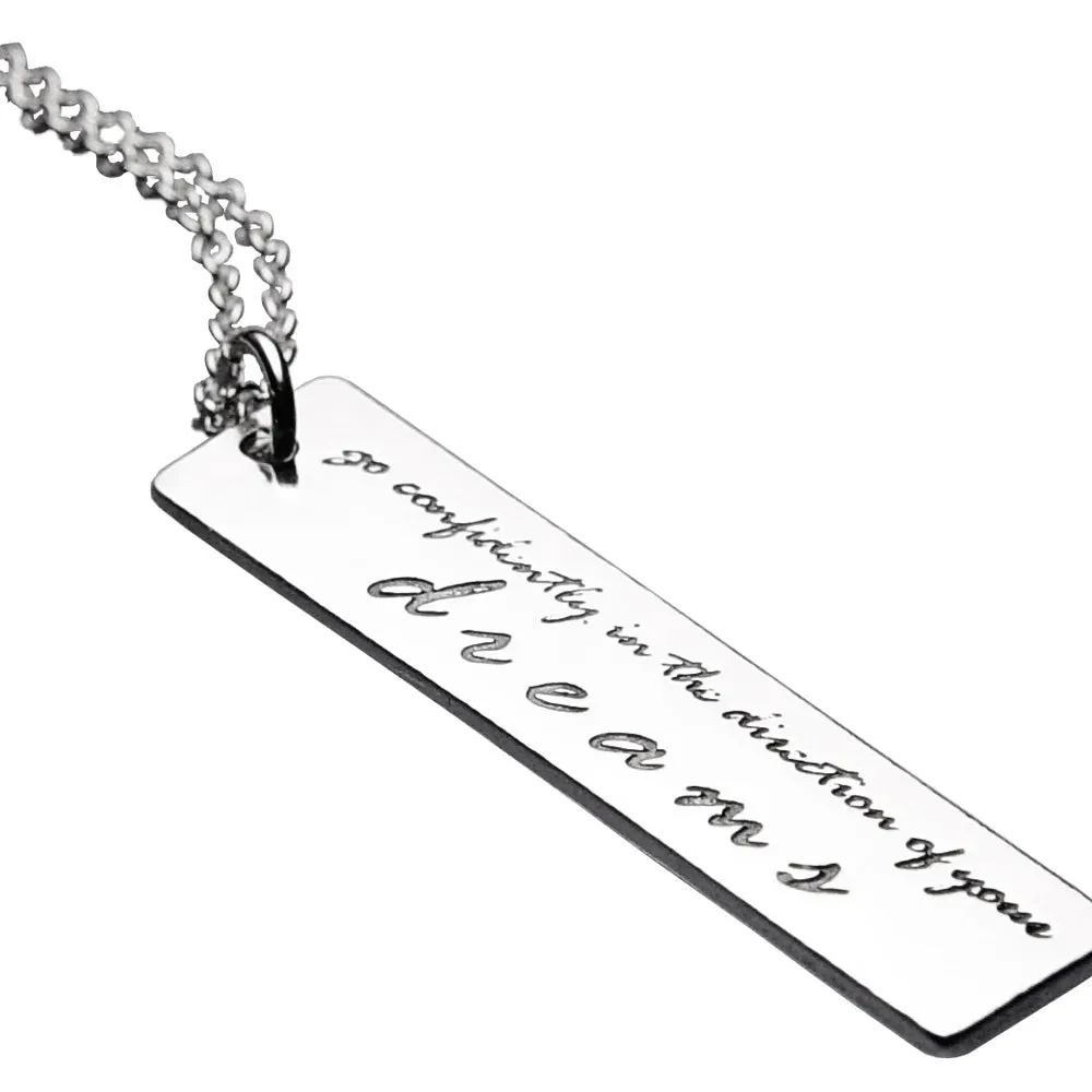 Live The Life You've Imagined - Henry David Thoreau Necklace