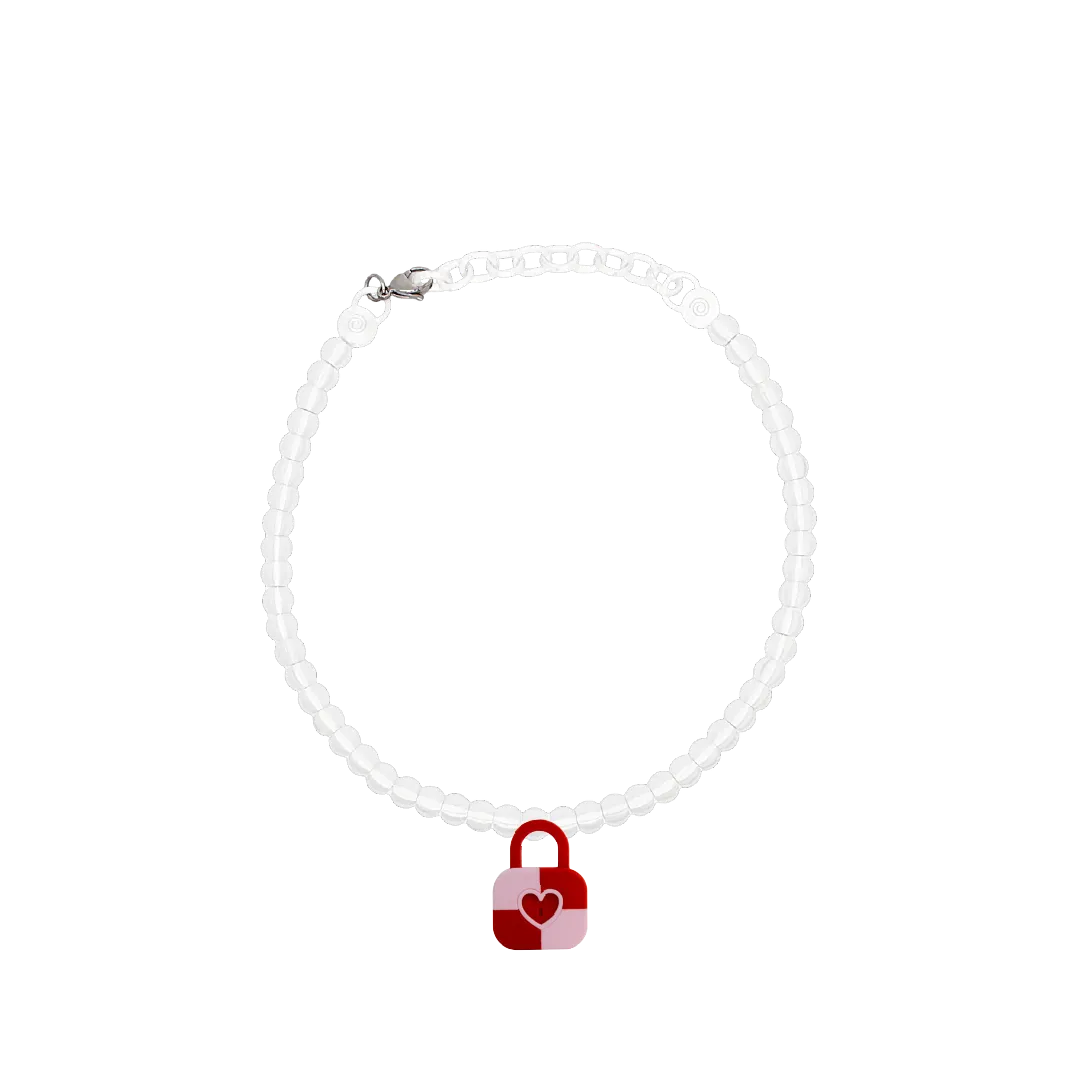 LOCK PEARL NECKLACE