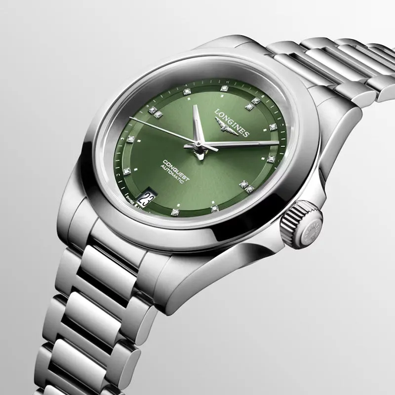 Longines Conquest Stainless Steel Watch on Bracelet 34mm - L3.430.4.07.6