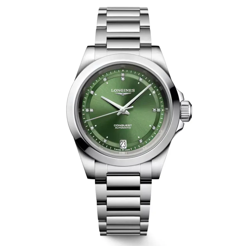 Longines Conquest Stainless Steel Watch on Bracelet 34mm - L3.430.4.07.6