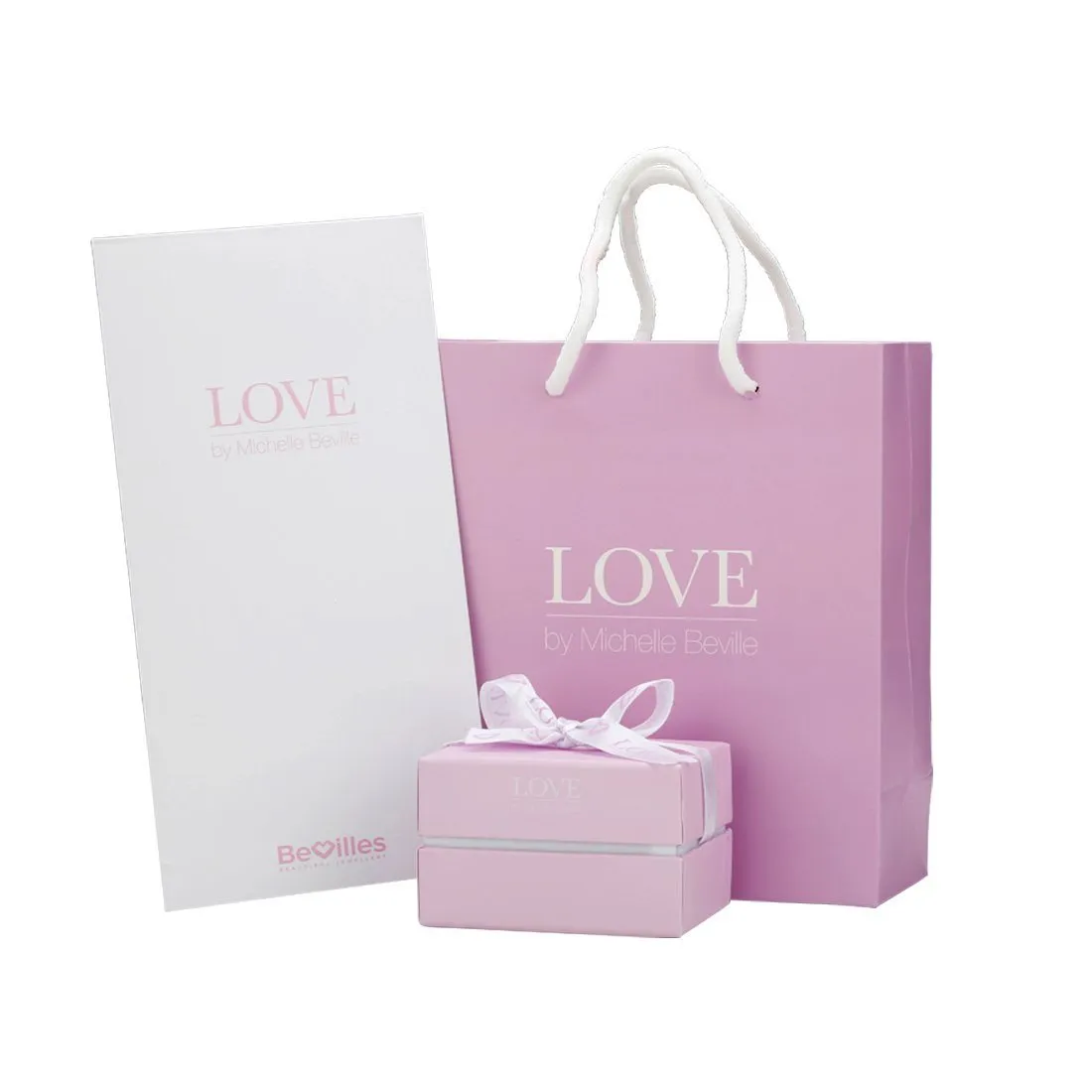 Love by Michelle Beville Halo Solitaire Ring with 0.90ct of Diamonds in 18ct White Gold