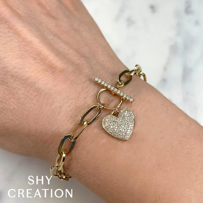 'Love You Forever' Paper Clip Bracelet