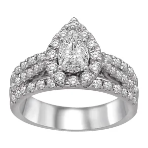 Lovecuts 14K Gold 1 1/2 Ct.Tw. Diamond Custom Engagement Ring