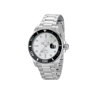 Luca Barra Gents Watch with Steel Case Silver Dial and Black Bezel
