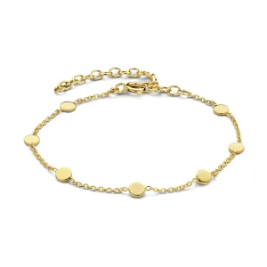 Luna 925 sterling silver gold plated bracelet with coins