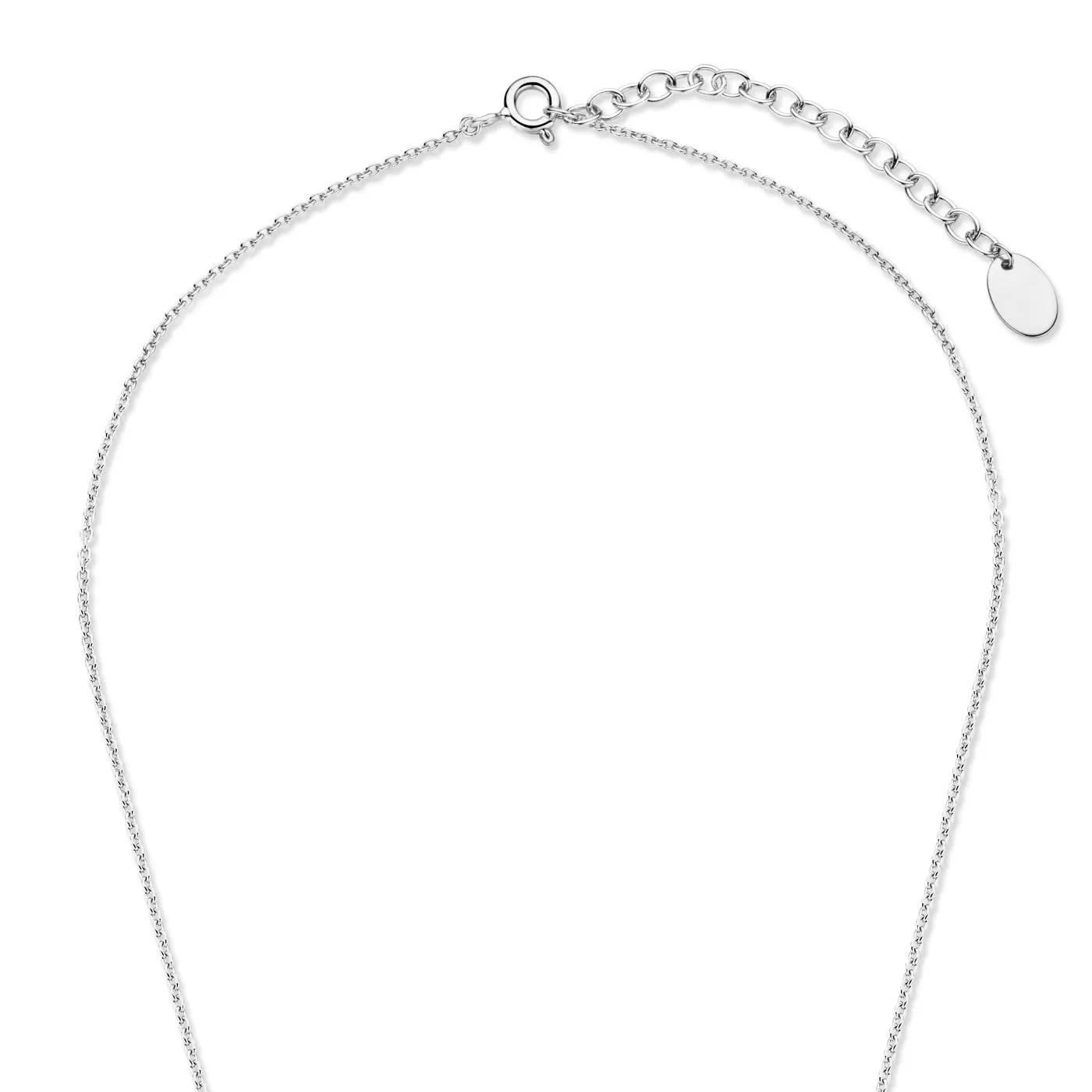 Luna 925 sterling silver necklace with green zirconia stone