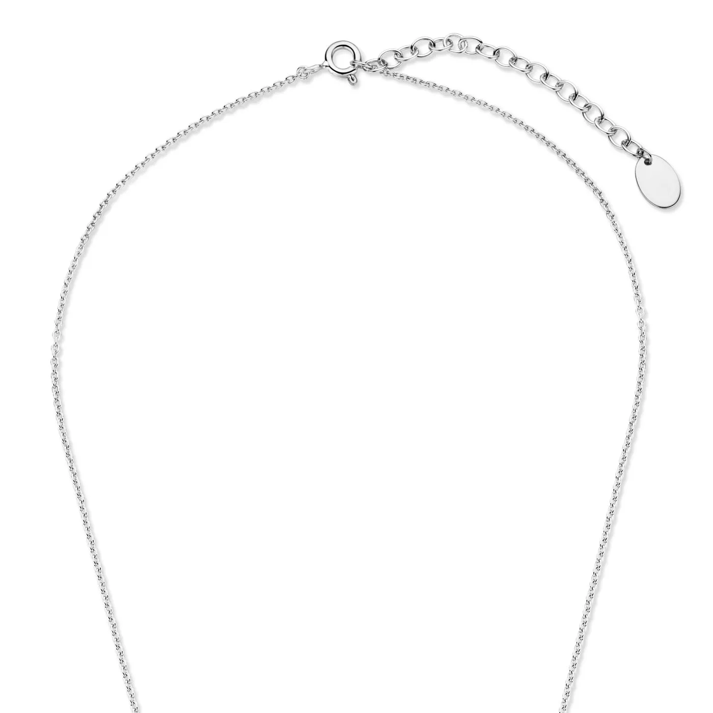 Luna 925 sterling silver necklace with white zirconia stone