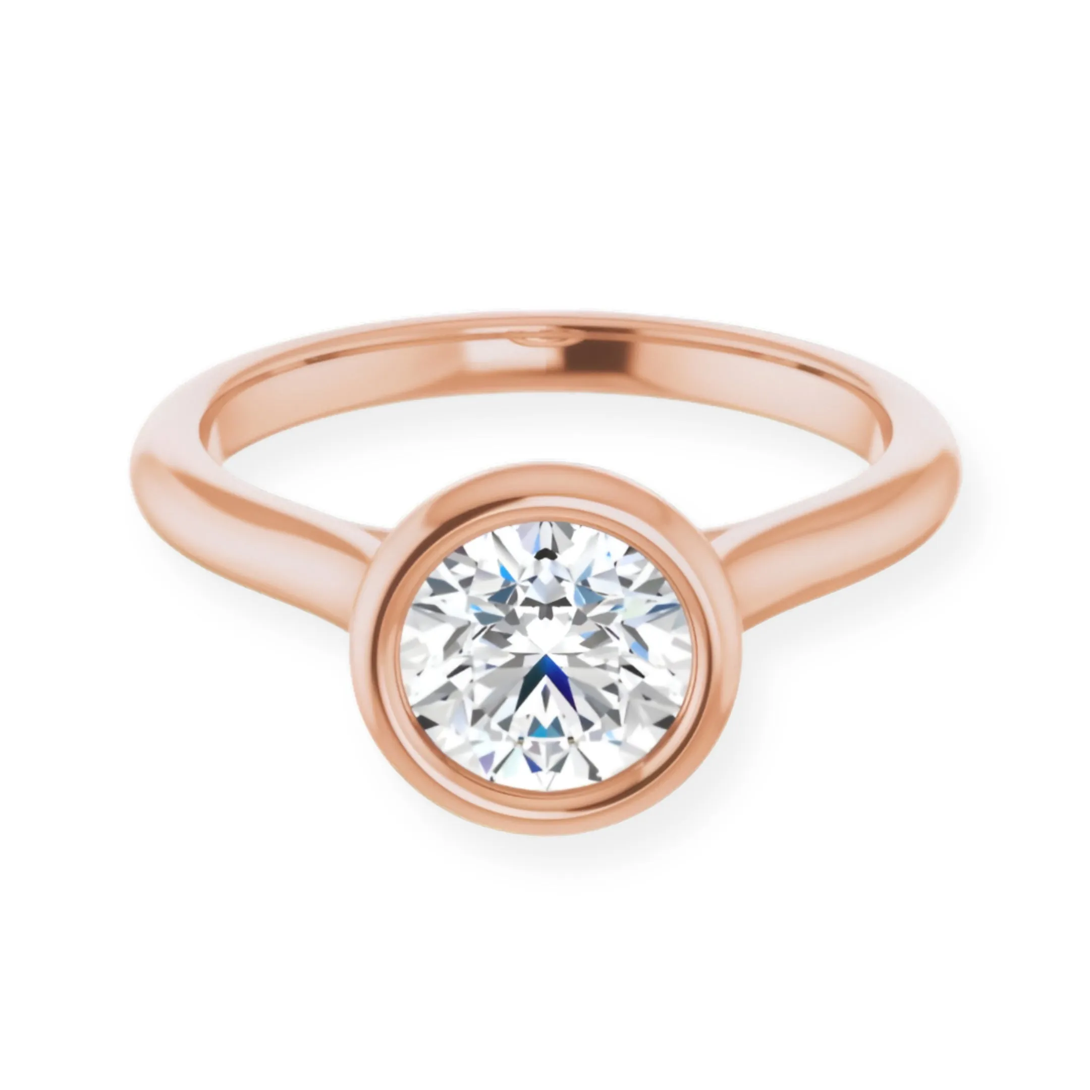 Luna Bezel Round Solitaire Engagement Ring