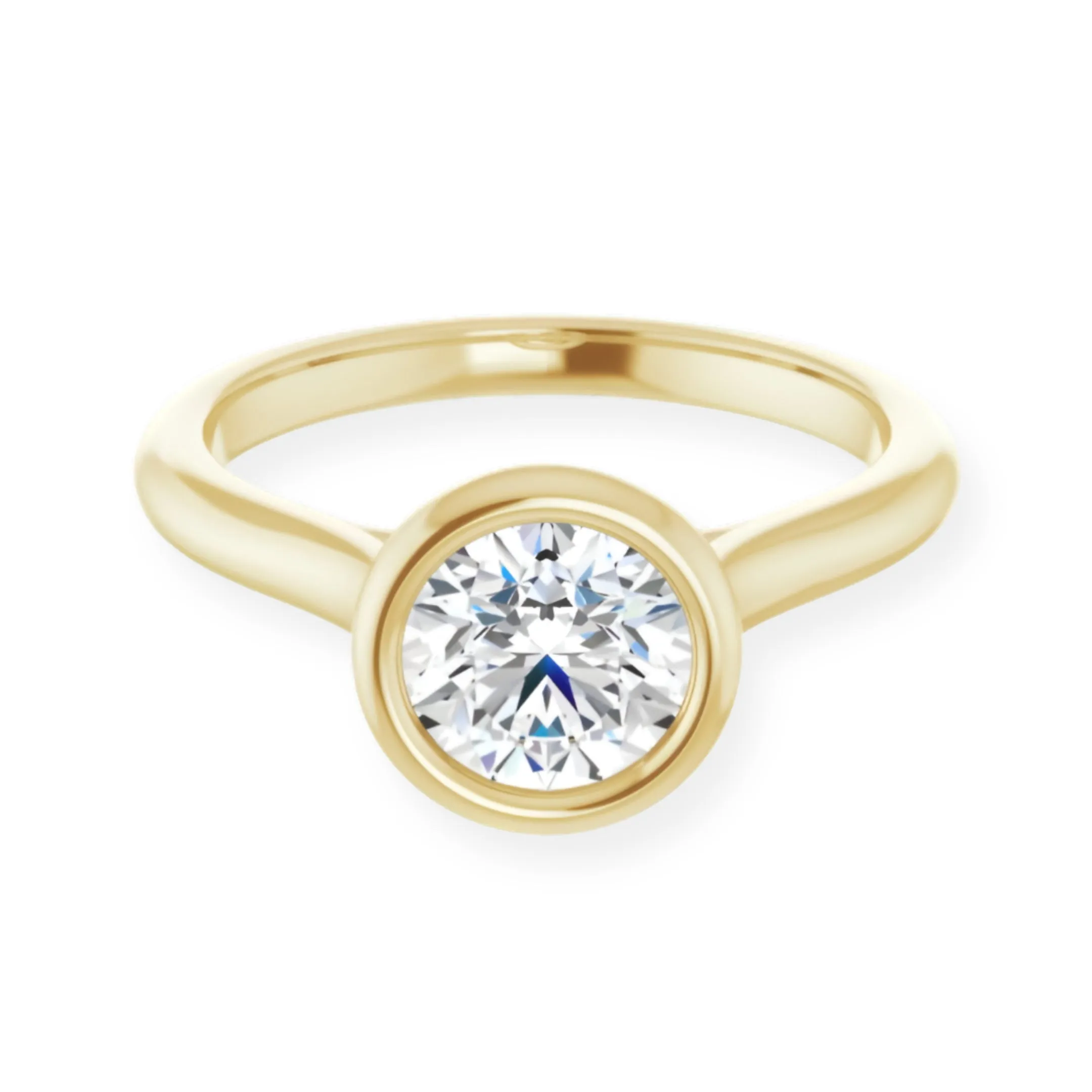 Luna Bezel Round Solitaire Engagement Ring