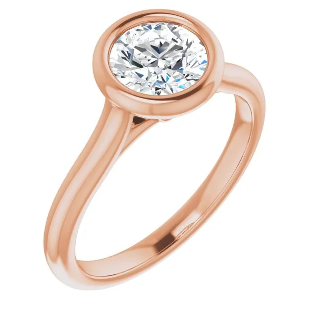 Luna Bezel Round Solitaire Engagement Ring