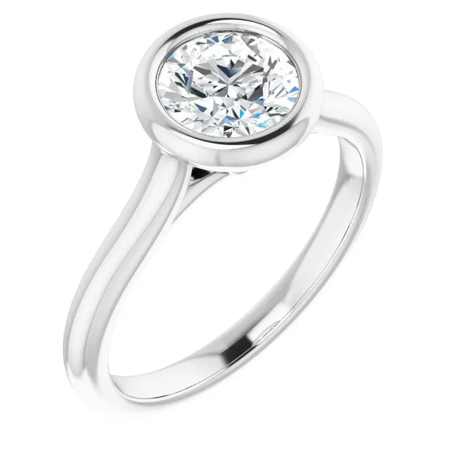 Luna Bezel Round Solitaire Engagement Ring