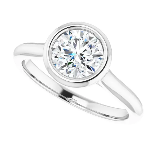 Luna Bezel Round Solitaire Engagement Ring