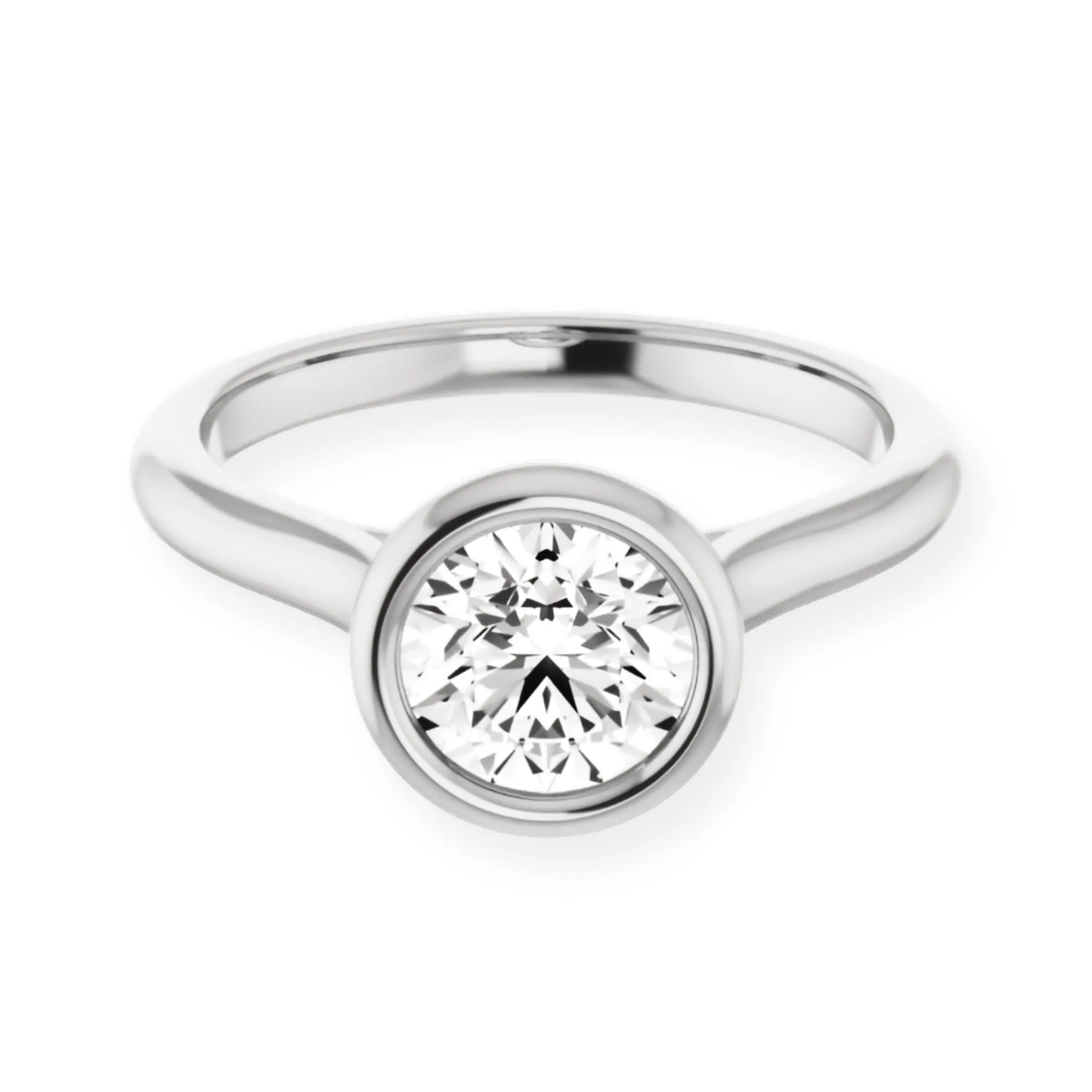 Luna Bezel Round Solitaire Engagement Ring